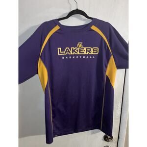 Los Angeles LA Lakers Long Sleeve Purple NBA TShirt Shirt Top Tee Size Large EUC